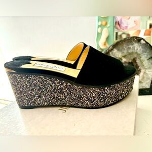 😍PRICE DROP! NEW! Jimmy Choo “ Deedee” wedge heels Euro size 37/ US 6.5
